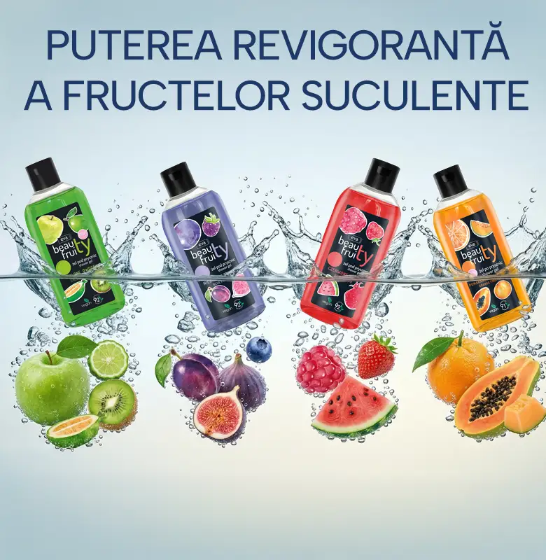 banner refreshing power of juicy fruits romania